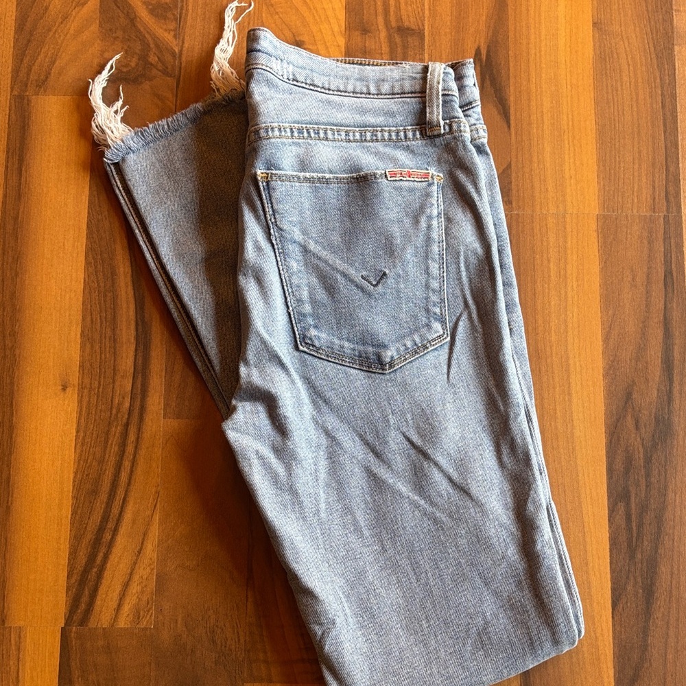 Hudson Jeans Women’s Distressed Light Blue Straight Jeans